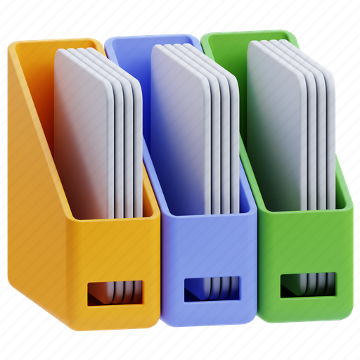 Archive, archive box file, magazine file, document, file, paper 3D illustration - Download on Iconfinder