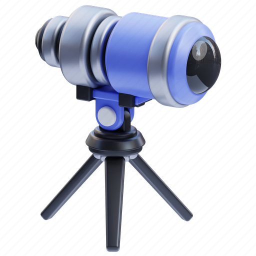 Telescope, astronomy, science, tool, research, binocular 3D illustration - Download on Iconfinder
