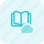 open, book, cloud, education 