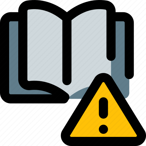 Open, book, warning, alert, education, library icon - Download on Iconfinder