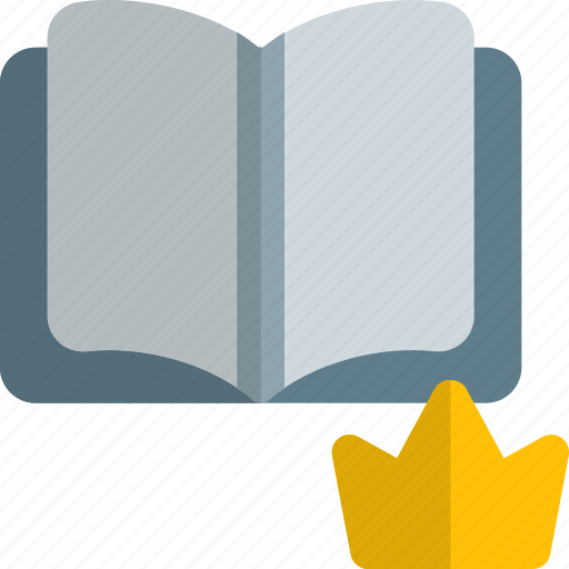 Open, book, crown, education, library icon - Download on Iconfinder