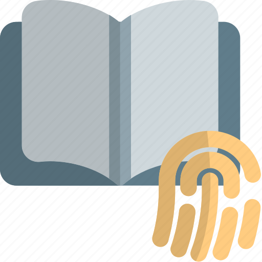 Open, book, finger, print, education icon - Download on Iconfinder