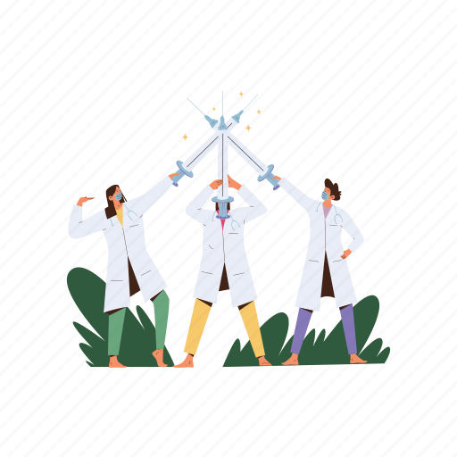 Hero, doctor, health, medicine, corona, team, medical illustration - Download on Iconfinder