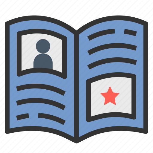 Book, educate, journal, magazine, profile icon - Download on Iconfinder