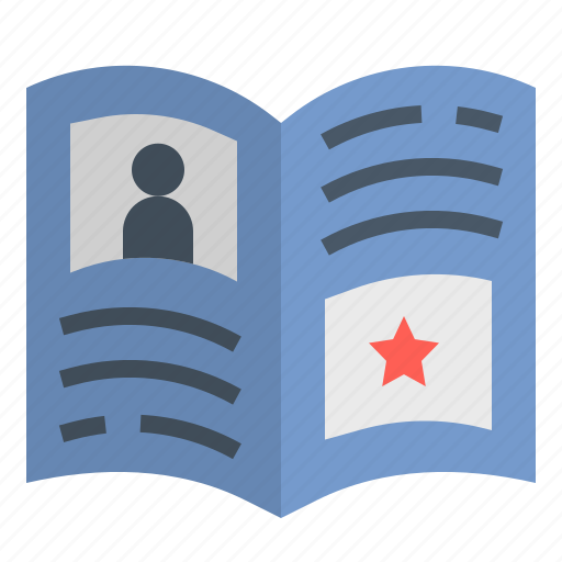 Book, educate, journal, magazine, profile icon - Download on Iconfinder