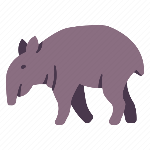 Animal, jungle, wildlife, nature, tapir, zoo, amazon river icon - Download on Iconfinder