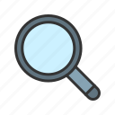 magnifying glass, zoom in, plus, enlarge, maximize, loupe, find, search