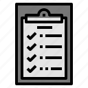 checklist, clipboard, form
