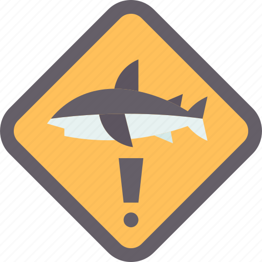 Shark, warning, sea, danger, animal icon - Download on Iconfinder