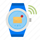 smartwatch, watch, electronic, communication, mail
