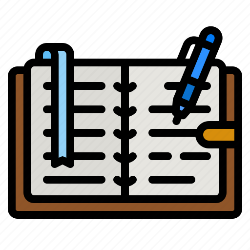 Diary, notebook, note, education, heart icon - Download on Iconfinder