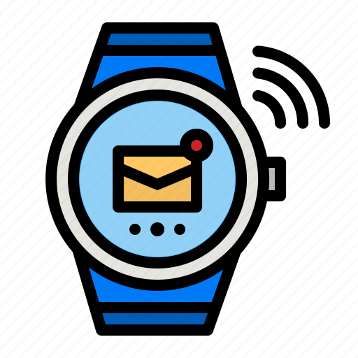 Smartwatch, watch, electronic, communication, mail icon - Download on Iconfinder