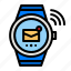 smartwatch, watch, electronic, communication, mail 
