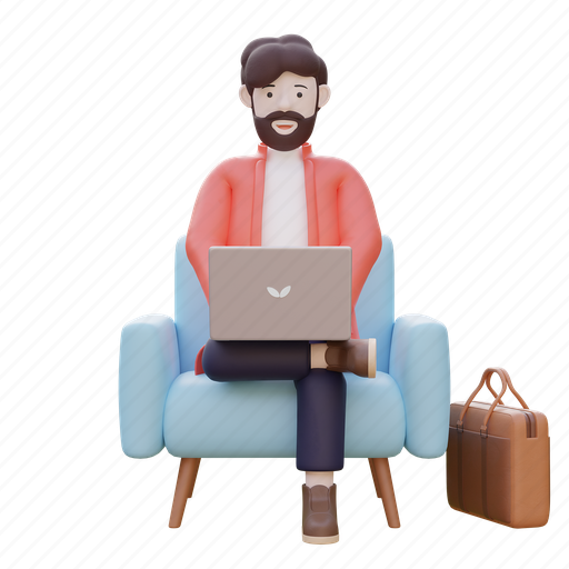 Business man, manager, searching, business 3D illustration - Download on Iconfinder