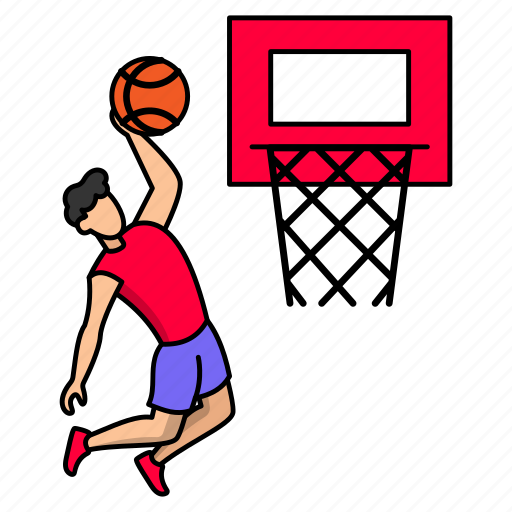 Action, activity, basket, basketball, jump, sports icon - Download on Iconfinder