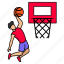 action, activity, basket, basketball, jump, sports 