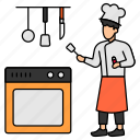 chef, cook, cooking, cuisine, kitchen, dishwasher, electric stove