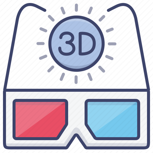 3d, glasses, film, movie icon - Download on Iconfinder