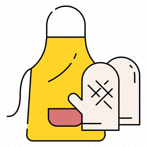 Appron, chef, cooking, gloves, kitchen, lifestyle, mitts icon - Download on Iconfinder