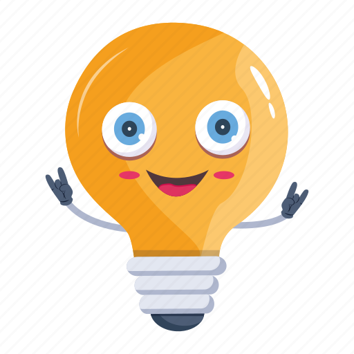 Light, cute light, emoji light, emoji bulb, cute bulb icon - Download on Iconfinder
