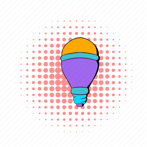 Bulb, comics, equipment, lamp, led, light, technology icon - Download on Iconfinder