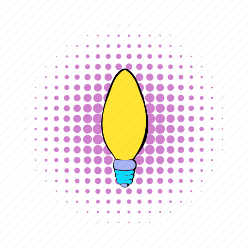 Bulb, comics, electricity, energy, light, lightbulb, oval icon - Download on Iconfinder