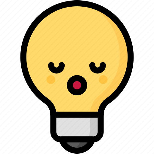 Emoji, emotion, expression, face, feeling, light bulb, sleeping icon - Download on Iconfinder