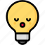 emoji, emotion, expression, face, feeling, light bulb, sleeping 