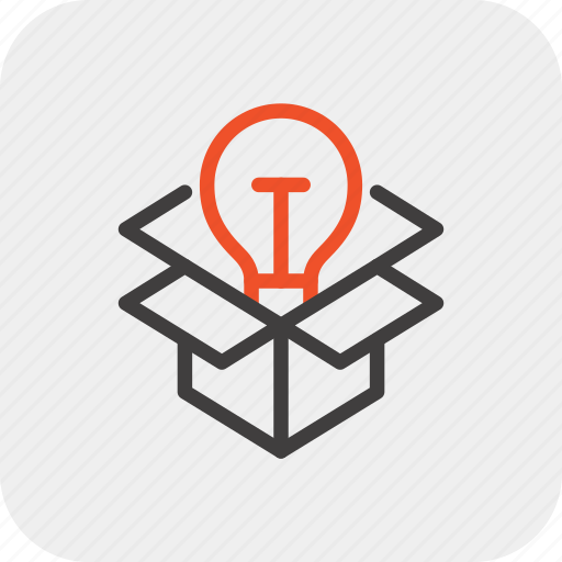 Box, bulb, idea, imagination, inspiration, light, think icon - Download on Iconfinder