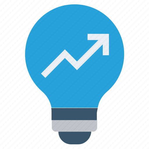 Arrow, bulb, energy, graph, idea, light, light bulb icon - Download on Iconfinder