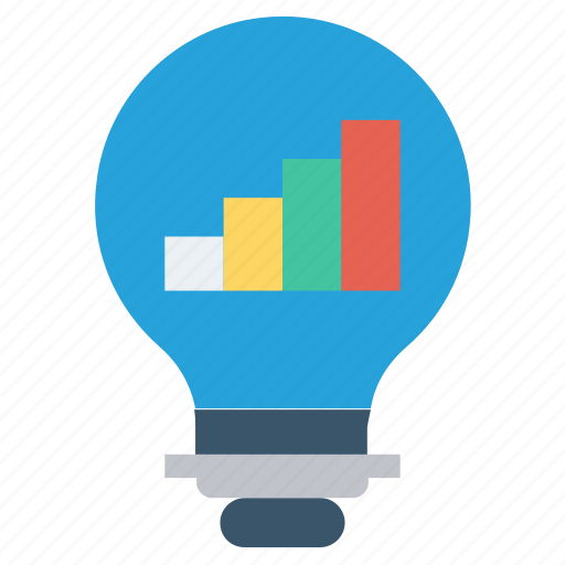 Bulb, energy, graph, idea, light, light bulb, transaction icon - Download on Iconfinder