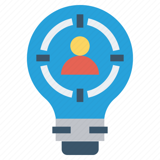 Bulb, energy, idea, light, light bulb, target, user icon - Download on Iconfinder