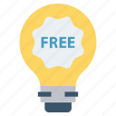 bulb, energy, free, idea, light, light bulb, tag