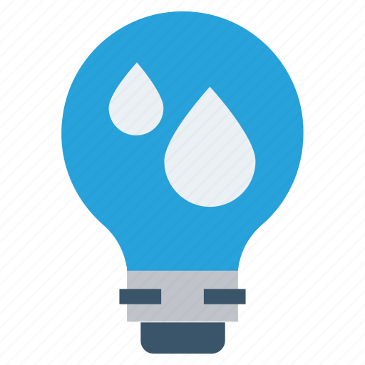 Bulb, drops, energy, idea, light, light bulb, water icon - Download on Iconfinder