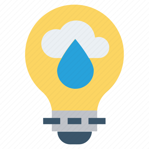 Bulb, cloud, energy, idea, light, light bulb, water drop icon - Download on Iconfinder