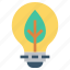 bulb, energy, idea, leaves, light, light bulb, nature 