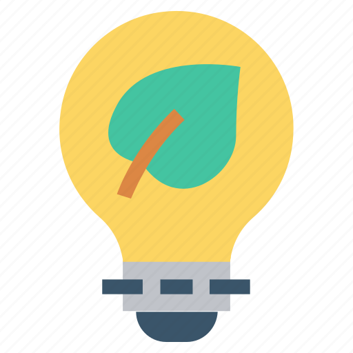 Bulb, energy, idea, leaves, light, light bulb, nature icon - Download on Iconfinder