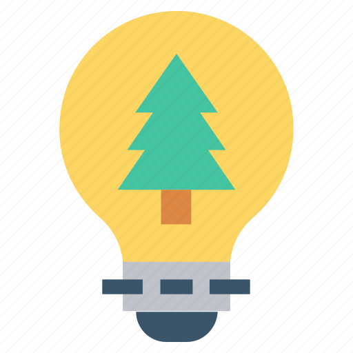 Bulb, energy, idea, light, light bulb, nature, tree icon - Download on Iconfinder