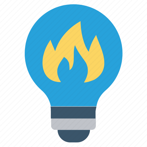 Bulb, energy, fire, flame, idea, light, light bulb icon - Download on Iconfinder