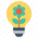 bulb, energy, flower, idea, light, light bulb, plant