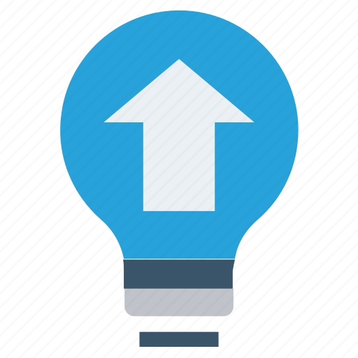 Arrow, bulb, energy, idea, light, light bulb, upload icon - Download on Iconfinder