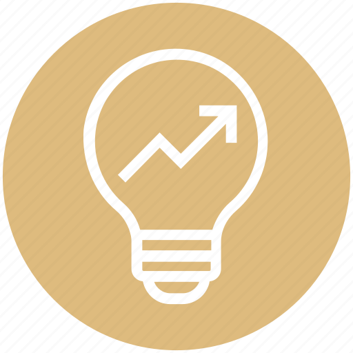 Arrow, bulb, energy, graph, idea, light, light bulb icon - Download on Iconfinder