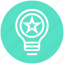 bulb, energy, idea, light, light bulb, star, tip 