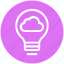 bulb, cloud, energy, idea, light, light bulb, server 