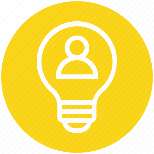 Bulb, energy, idea, light, light bulb, person, user icon - Download on Iconfinder