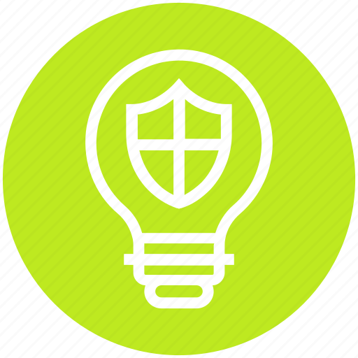 Bulb, energy, idea, light, light bulb, security, shield icon - Download on Iconfinder