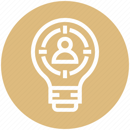 Bulb, energy, idea, light, light bulb, target, user icon - Download on Iconfinder