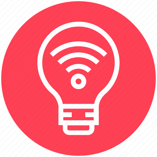Bulb, energy, idea, light, light bulb, signals, wifi icon - Download on Iconfinder