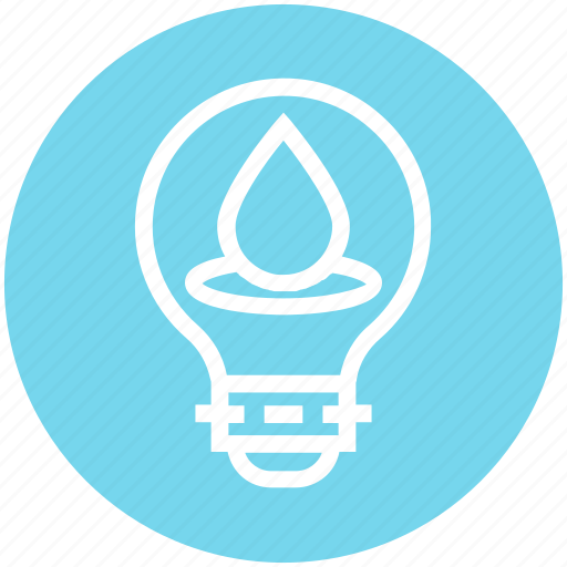 Bulb, ecology, energy, idea, light, light bulb, water drop icon - Download on Iconfinder