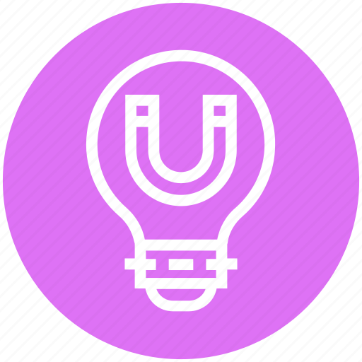 Bulb, energy, idea, light, light bulb, magnet, snap icon - Download on Iconfinder